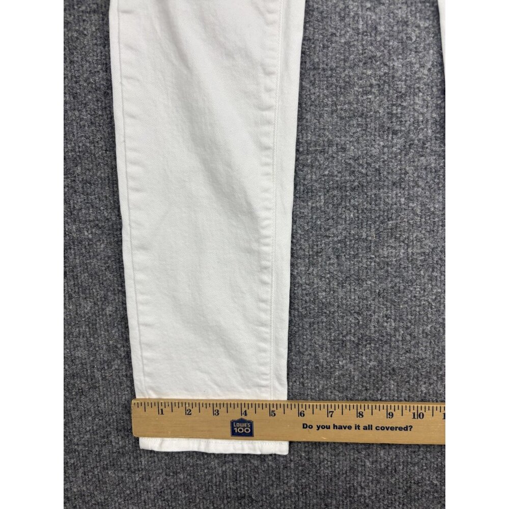 Paige Skyline Skinny Jeans Womens 27 White Made in USA Stretch Denim Mid Rise - Picture 6 of 8